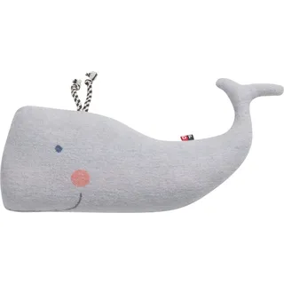 David Fussenegger Kissen gefüllt Juwel 'Wal' 39 x 16 cm Hellblau