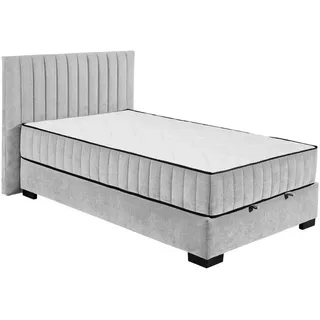 ed exciting design Boxbett ED EXCITING DESIGN "Nagol", grau Hellgrau, B:145cm L:214cm, 100% Polyester, Komplettbetten, mit Bettkasten, mit Wendematratze, erhältlich in verschiedenen Breiten