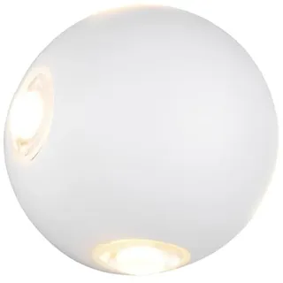 Trio Leuchten LED Außen Wandleuchte Avisio 246760431, Aluminium Druckguss Weiß matt, inkl. 4x 2 Watt LED
