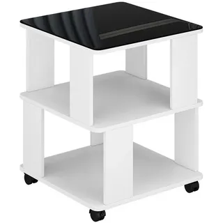 Vicco Couchtisch Velito, Weiß/Schwarz 50 x 50 cm