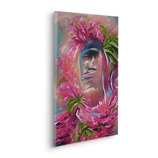 KOMAR Keilrahmenbild im Echtholzrahmen - Hawaiana - Größe 40 x 60 cm - Wandbild, Kunstdruck, Wanddekoration, Design, Wohnzimmer, Schlafzimmer