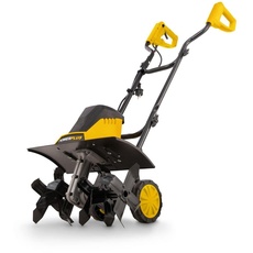 Powerplus Elektrische Gartenfräse POWXG72010-1500 W Gartenhacke mit 6 Messer zum Fräsen, Arbeitstiefe max. 220 mm, 450 mm breit, Elektrische Motorhacke, Gartengeräte