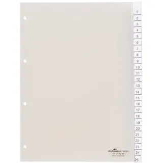 Durable Register A4 transparent 25 Stück