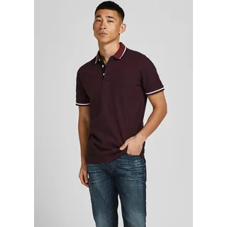 Jack & Jones Poloshirt »JJEPAULOS Poloshirt mit klassischem Kragen und figurbetonter Form«, Logostickerei, modisch, schmal, Baumwolle, Polokragen, lila