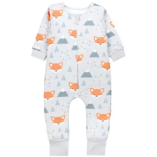 Babyschlafsack TUPTAM "Schlafsack mit Füßen Babyschlafsäcke mit Beinen und Ärmel" Gr. 116, orange (fuchs im winter), Schlafsäcke, Baby, L: 122cm, Obermaterial: 100% Baumwolle CO., Babyschlafsack, L:122cm