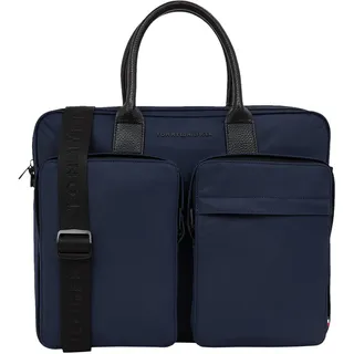 Tommy Hilfiger Herren Laptoptasche Repreve Computer Bag mit Schultergurt, Blau (Space Blue), Einheitsgröße