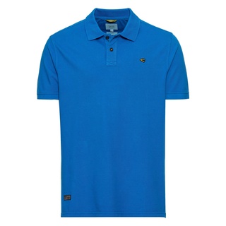 camel active Herren Pique Kurzarm Poloshirt in Regular Fit aus Reiner Baumwolle Blau menswear-3XL