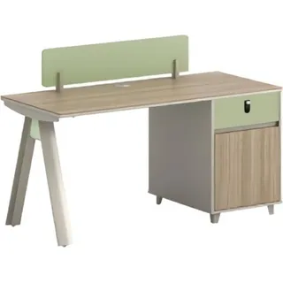Arbeitstisch Schreibtisch Büroschreibtisch Computertisch Büro Sekretär - Beige