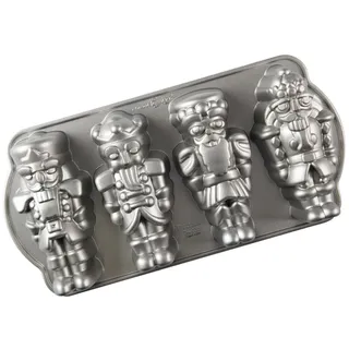 Nordic Ware Backform Nutcracker Cakelet Pan Aluminium Grau, 35,6cm x 17,5cm, NW 92977