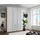 Drehtürenschrank Monaco 148,5 x 236 x 58 cm Braun/Weiß