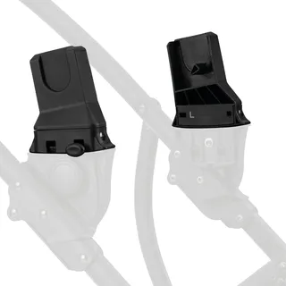 hauck Adapter Kompatibel mit Duett 2 & Duett 4 Geschwisterwagen sowie Ausgewählte Babyschalen von Maxi-Cosi, Joie, Cybex, Kinderkraft (nicht mit Allen Modellen Kompatibel) - Black
