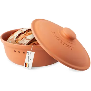 RÖMERTOPF Brottopf rund terracotta, Brotkasten, Weiss