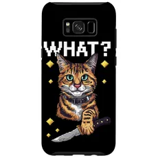 Hülle für Galaxy S8+ Halloween Katze Messer Design Witzige Tier Katzen