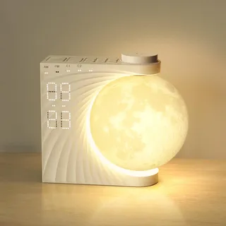 INSSISAIN Tageslichtwecker mit 2 Wecker,Lichtwecker, Sonnenaufgang Wecker,Wohnzimmer, Doppelalarme,Schlummerfunktion,Aufwachlicht, 10 Naturgeräusche, 8 Farben