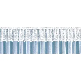 Querbehang WECKBRODT "Flensburg" Gr. 2, weiß, B:280cm H:28cm, Jacquard, Polyester, Gardinen, Querbehang, Jacquard, strukturiert, floral, geblümt, gebogt, Gardine, Store, Topseller