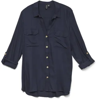 VERO MODA Damen Bluse VMBUMPY - Regular Fit XS S M L XL XXL Weiss Schwarz