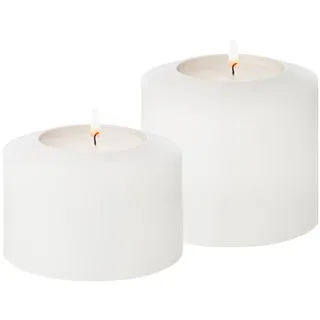 Edzard Dauerkerze Cornelius 5 cm und 7 cm weiß