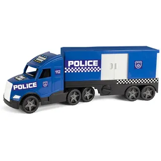 Wader 36201 - Magic Truck Polizeieinsatzfahrzeug mit Seitentür, Größe ca. 79 cm, für Kinder ab 3 Jahren, geeignet als Geschenk für kreatives Spielen