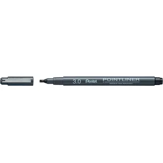 Pentel Pointliner Calligraphy S20P-C30A, Fineliner schwarz, 1