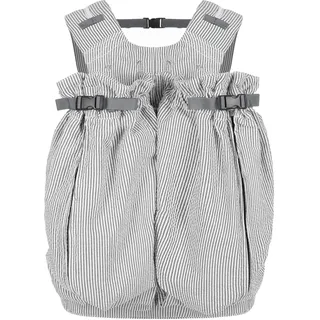 Weego TWIN – Die Original Babytrage für Zwillinge direkt nach der Geburt (bereits ab 1.800 Gramm) - einfach zu bedienen, ergonomisch, OEKO-TEX 100 - Modell „Grey & White Seersucker“