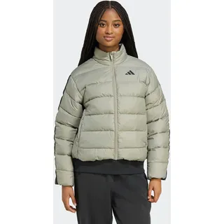 Steppjacke ADIDAS SPORTSWEAR "ESSENTIALS CLIMAWARM 3-STREIFEN SYNTHETIK-N", Damen, Gr. M, grün (silber pebble), Obermaterial: 100% Polyester. Wattierung: 100% Polyester, Jacken Steppjacke