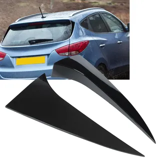 Rankomu 2 x glänzender schwarzer Heckscheiben-Seitenspoiler, Heckscheibenspoiler, Spoilerflügel, Autozubehör, Ersatz für Hyundai IX35 2010-2017, Auto Spoiler