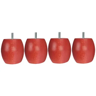 MARGOT – Douceur Kugel Set 4 Füße für Lattenrost Holz 7,5 x 7,5 x 7,8 cm, Holz, Teinte merisier, 7,5 x 7,5 x 7,8 cm