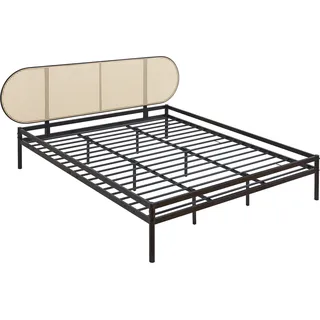 Metallbett Linköping 180 x 200 cm mit ovalem Kopfteil + Matratze