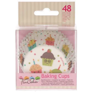 FunCakes FC4014 hochwertige Muffinförmchen/Backförmchen Party-mit fettdichter Beschichtung-perfekt für Cupcakes, Muffins oder Brownies-48 Stück, Papier