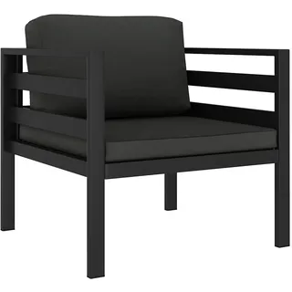 vidaXL Einzelsofa mit Kissen Aluminium Anthrazit - Grau