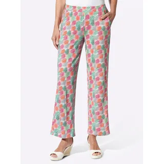 Webhose, Damen, Gr. 26, Kurzgrößen, bunt (ozean, fuchsia, bedruckt), 95% Viskose, 5% Elasthan, gemustert, mehrfarbig, Hosen Webhose