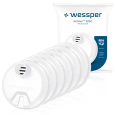 Wessper Wasserfilter für Trinkflasche, Kartusche Kompatibel mit Wessper Activemax Triline 0,5 Liter und ION8 0,7 Liter, 1 Liter, 1,2 Liter Flaschen, Aktivkohle Wasser Filter – 6 Stück