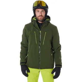 KILLTEC Herren Skijacke/Funktionsjacke mit abzipbarer Kapuze, Schneefang und Unterarmventilation KSW 50 MN SKI JCKT, waldgrün, XL, 43441-000