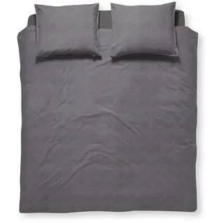 Damai Mik Bettwäsche-Set Renforcé-Baumwolle anthracite 200x200+2x80x80 cm