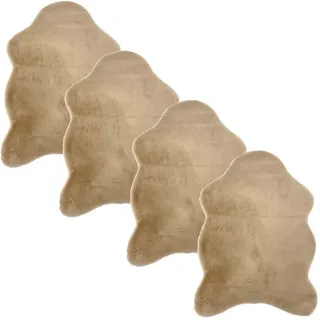 Astra Dekofell Elda , Gelb , Textil , 40x60 cm , Oeko-Tex® Standard 100 , Teppiche und Böden, Teppiche, Schaffelle & Kuhfelle