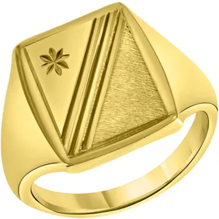 Fingerring FIRETTI "Schmuck Geschenk Silber 925 Herrenring Silberring Siegelring" Gr. 19, gold (gelbgoldfarben), Fingerringe, Herren, 19, Silber 925 (Sterlingsilber), 3mm, Fingerring