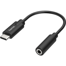 Bild Audio-Adapter, USB-C-Stecker - 3,5-mm-Klinke-Buchse, Stereo Audio Adapter, Schwarz