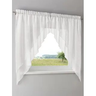 Gardine HEINE HOME Gr. 4, weiß, B:120cm H:145cm, Polyester, Gardinen, Gardine