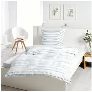 Dyckhoff Bettwäsche »Nadelstreifen« 2 Stk., tlg. aus Weichfrottier, blau