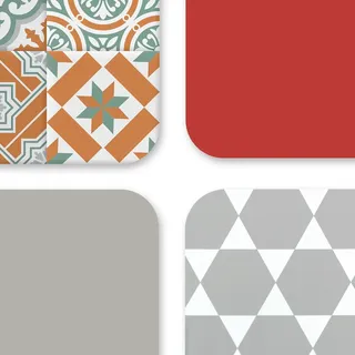 Vénilia Tischsets Marrocan Autumn - 4 Stück - lebensmittelecht - 59141 | Platzsets abwaschbar, Platzdeckchen, Tischunterlage, Tischmatten Esstisch