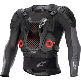 Alpinestars Bionic Plus V2 Protektorenjacke Level-2 - Schwarz/Dunkelgrau/Rot - L