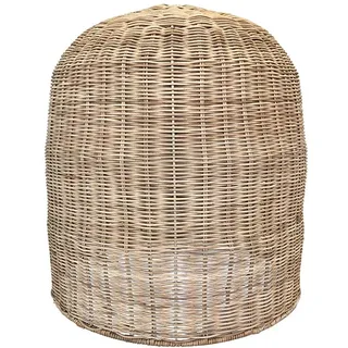 Lumisky Giacomo Lampenschirm aus natürlichem Rattan, Bohemian-Stil, für elektrische Fassung, E27, Höhe 45 cm