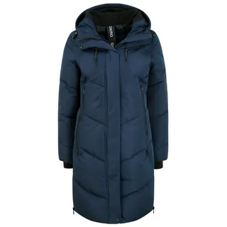 Kurzmantel OXMO "Kurzmantel OXJuna", Damen, Gr. L, blau (insignia blau), Obermaterial: 100% Polyester PES., Mäntel Kurzmantel