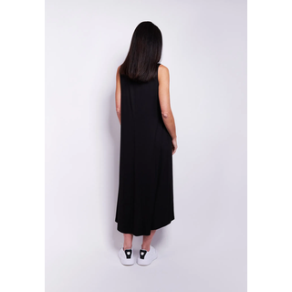 Midikleid SEIDEL MODEN, Damen, Gr. 44, N-Gr, schwarz, Web, Obermaterial: 95% Viskose, 5% Elasthan, unifarben, normal Midi, Rundhals, Kleider Midikleid, ärmellos, aus Viskose - MADE IN GERMANY, Topseller