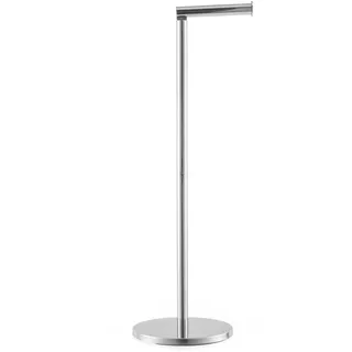 Beldray LA0532708SSFEU7 Toilet Roll Holder – Freestanding Toilet Paper Stand For Storage, Folding Swivel Head, Stainless Steel With Heavy Weighted Base, Hold Up To 4 Rolls, For Bathroom, Washroom