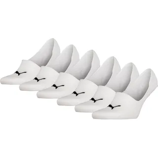 Puma Mid Cut Footie Füßlinge 6 Paar Weiß 43-46
