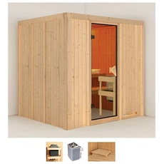 Bild von Sauna »Solida«, (Set), 9 KW-Ofen mit integrierter Steuerung beige