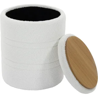 Homcom Sitzhocker Kunststoff 36,5 x 46,5 x 36,5 cm Weiß