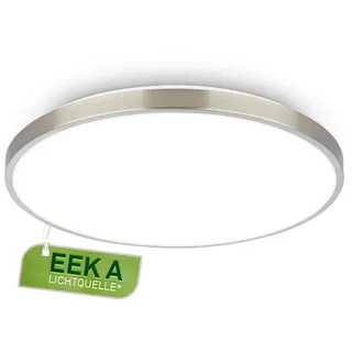 B.K.Licht Deckenlampe 1 LED 33x6 cm Nickel-matt