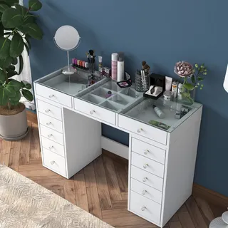 Skye Decor, BJ105 - 2716, Schminktische, Weiß, 120 x 79,8 x 44,5 cm - Weiß